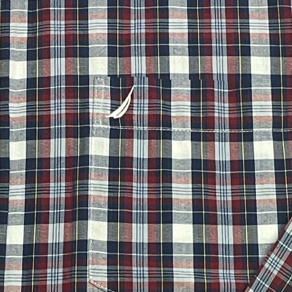 Nautica Long Sleeve Button‎ Down Shirt Mens Size L Classic Fit Plaid - Picture 5 of 10